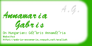 annamaria gabris business card